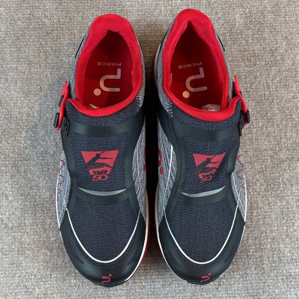 Pierce Footwear Men's Bob Beaman's BB50 Speedlatch Laceless Athletic Shoe Size 9